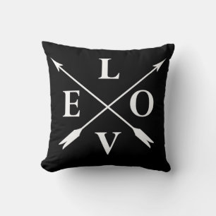 Cojín Decorativo Elegante monograma moderno de amor