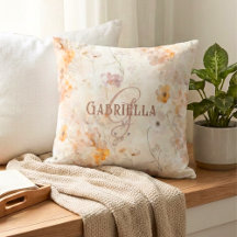 Elegante Monograma Personalizado de Acuarela Flora