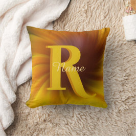 Cojín Decorativo Elegante Monograma Personalizado Tu Inicial Nombre