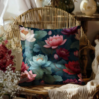 Elegante Moody Modern Lotus Flower Pattern