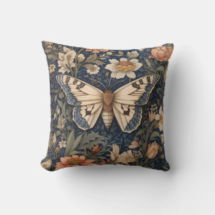 Cojín Decorativo Elegante Moth Vintage William Morris inspirado
