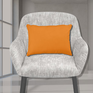 Cojín Decorativo Elegante Naranja de mandarina básica de color sóli