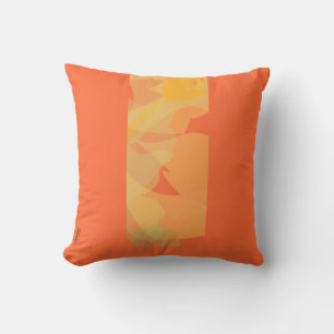 Cojín Decorativo Elegante Naranja de oro Abstract Floral