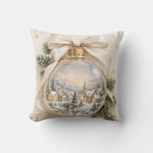 Cojín Decorativo Elegante Navidad Personalizada, Adorno Vintage