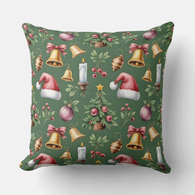 Cojín Decorativo Elegante Navidades botánicos de invierno Pillow (Anverso)