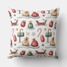 Elegante Navidades botánicos de invierno Pillow