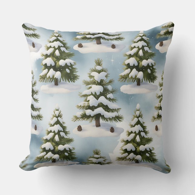 Cojín Decorativo Elegante Navidades botánicos de invierno Pillow (Anverso)