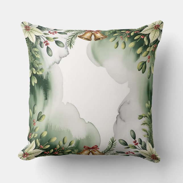 Cojín Decorativo Elegante Navidades botánicos de invierno Pillow (Anverso)