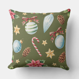 Cojín Decorativo Elegante Navidades botánicos de invierno Pillow