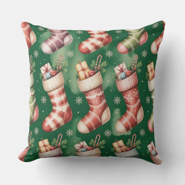 Cojín Decorativo Elegante Navidades botánicos de invierno Pillow (Anverso)