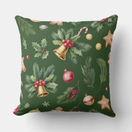 Cojín Decorativo Elegante Navidades botánicos de invierno Pillow