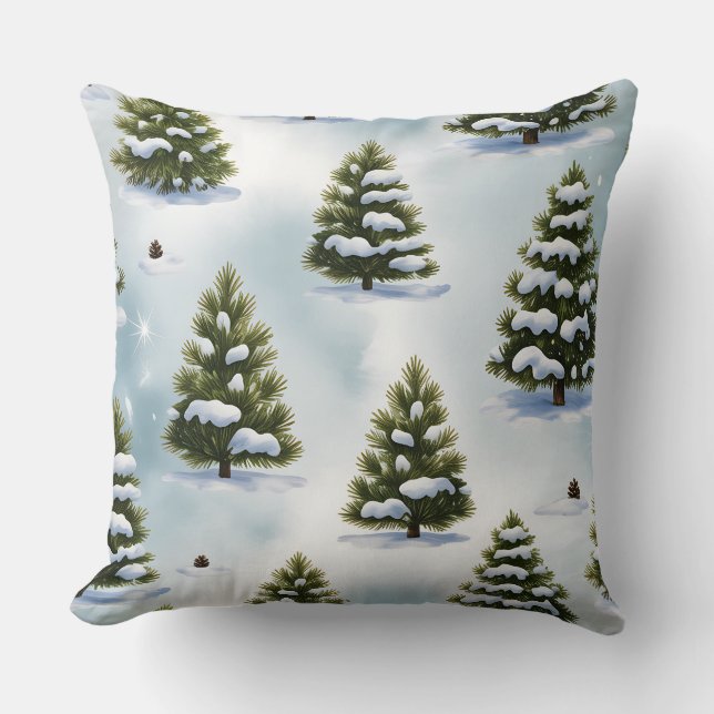 Cojín Decorativo Elegante Navidades botánicos de invierno Pillow (Anverso)