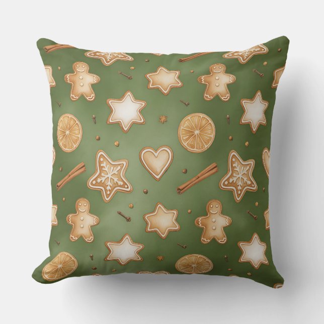 Cojín Decorativo Elegante Navidades botánicos de invierno Pillow (Anverso)