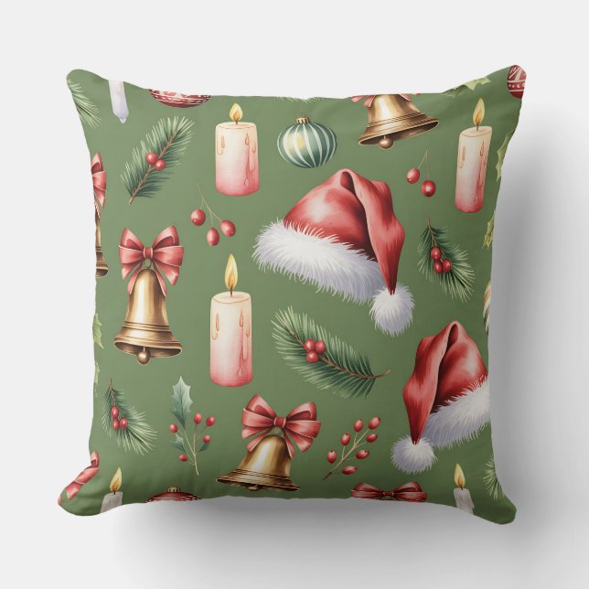 Cojín Decorativo Elegante Navidades botánicos de invierno Pillow (Anverso)