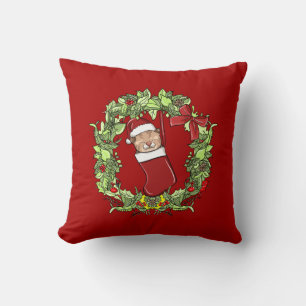 Cojín Decorativo Elegante Navidades modernos de la corona de flores