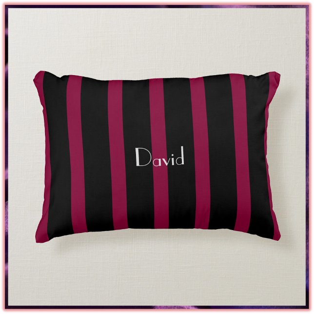 Cojín Decorativo Elegante negro masculino a rayas (Subido por el creador)