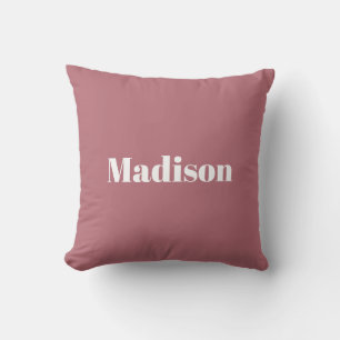 Cojín Decorativo Elegante nombre blanco Rosa Minimalista dorado