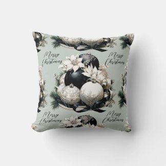 Cojín Decorativo Elegante ornamento negro beige de color verde de N