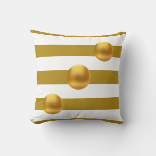 Cojín Decorativo Elegante oro y blanco