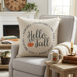 Cojín Decorativo Elegante Otoño Clásico Hola