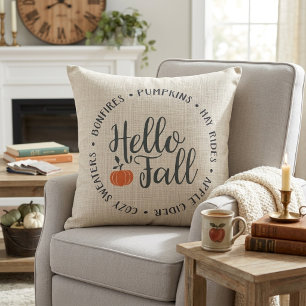 Cojín Decorativo Elegante Otoño Clásico Hola