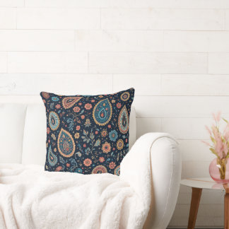 Cojín Decorativo Elegante Paisley Floral Vintage