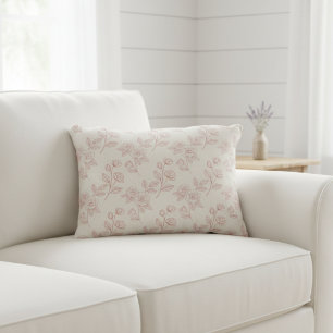 Cojín Decorativo Elegante Papel Rosa Rojo Chintz