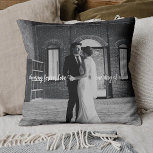 Cojín Decorativo Elegante para siempre foto de amor pareja regalo r