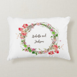 Cojín Decorativo elegante pareja de recién casados personalizada co