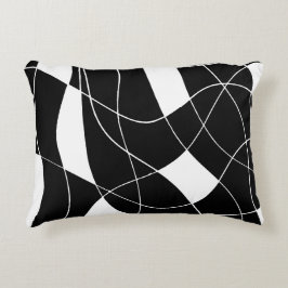 Cojín Decorativo Elegante patrón abstracto en negro y blanco