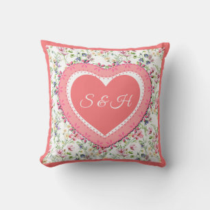 Cojín Decorativo Elegante patrón de acuarela floral de primavera co