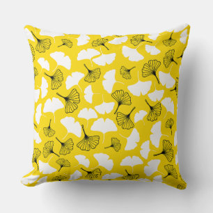 Cojín Decorativo Elegante patrón de arte de Ginkgo Biloba reversibl