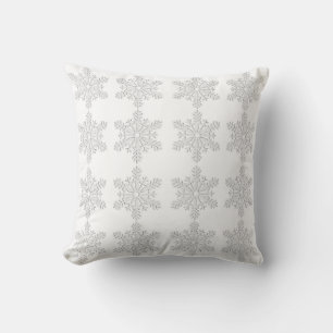 Cojín Decorativo Elegante patrón de copo de nieve