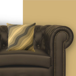 Cojín Decorativo Elegante patrón de líneas onduladas Sandy Brown