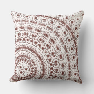 Cojín Decorativo Elegante patrón de mandala floral rojo