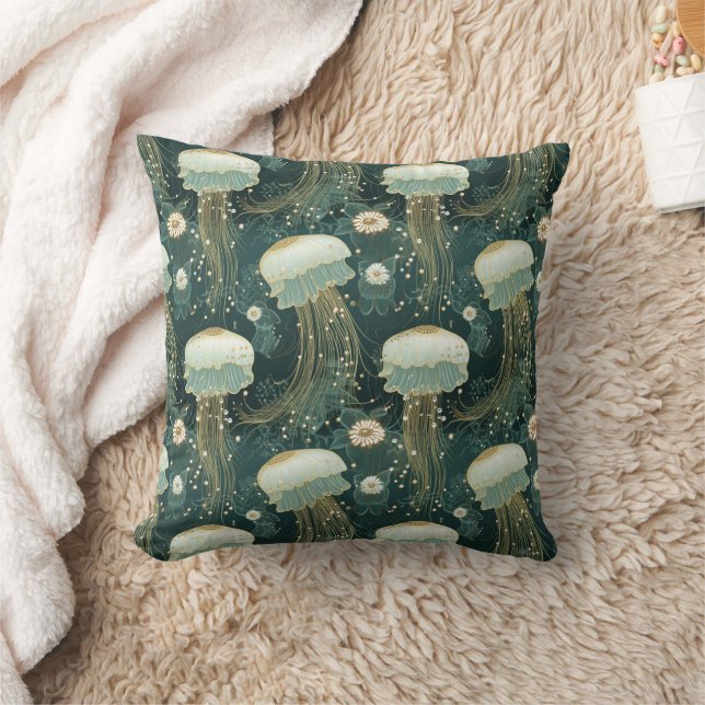 Cojín Decorativo Elegante patrón de medusas - Bajo el mar (Manta)