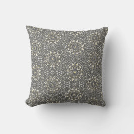Cojín Decorativo Elegante Patrón de Punto de Mandala Neutral