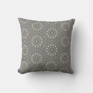 Cojín Decorativo Elegante Patrón de Punto de Mandala Neutral