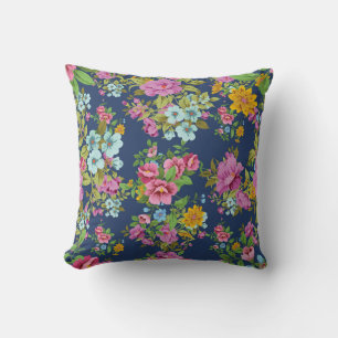 Cojín Decorativo Elegante patrón decorativo floral acuarela