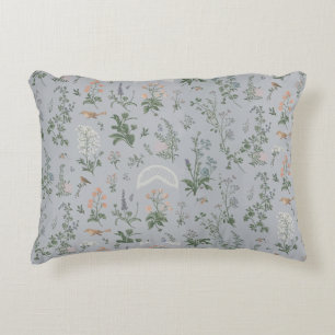 Cojín Decorativo Elegante patrón floral de aves