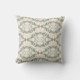 Cojín Decorativo Elegante patrón floral neutral