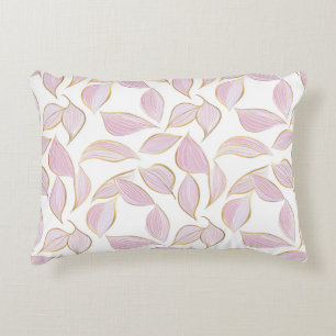 Cojín Decorativo elegante patrón floral sin costura con hojas rosad