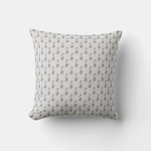 Cojín Decorativo Elegante patrón geométrico punteado gris plateado