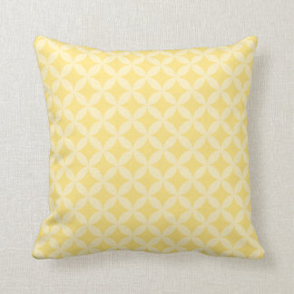 Cojín Decorativo Elegante patrón redondo cremallera amarillo pastel