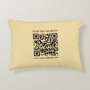 Cojín Decorativo Elegante Personalizado de plantilla moderna QR Cód