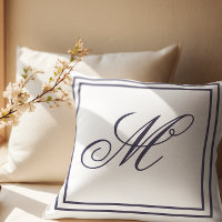 Elegante Personalizado Monograma Blanco Tira