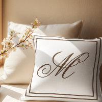 Elegante Personalizado Monograma Blanco Tira
