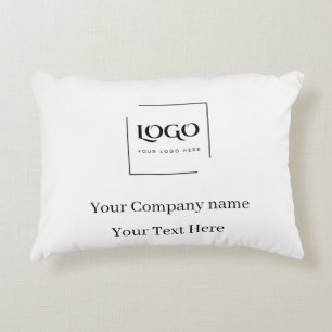 Cojín Decorativo Elegante plantilla de tu logo personalizada