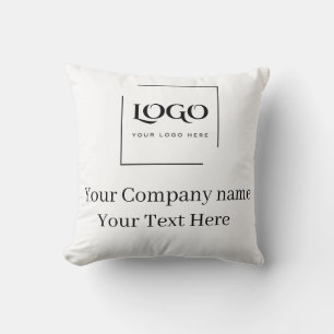 Cojín Decorativo Elegante plantilla personalizada de tu logotipo
