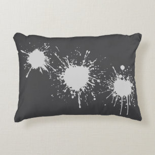 Cojín Decorativo Elegante Plata de Humo Azul
